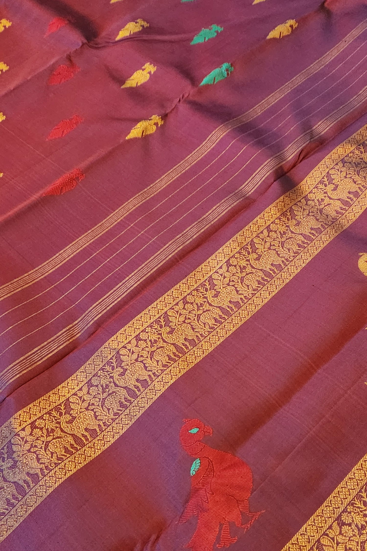 IRUTHALAYI - Pure Zari Handwoven Kanjivaram Silk Saree