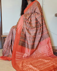 Under-a-Minute Saree (Biscuit-Orange)