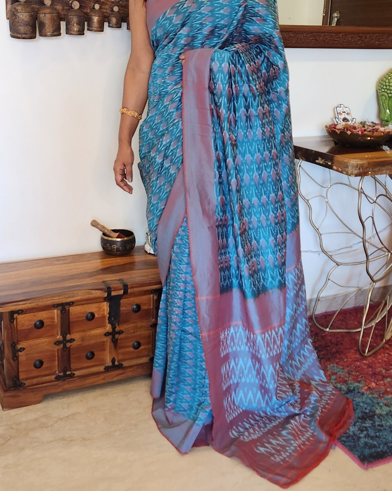 Under-a-Minute Saree (Blue)