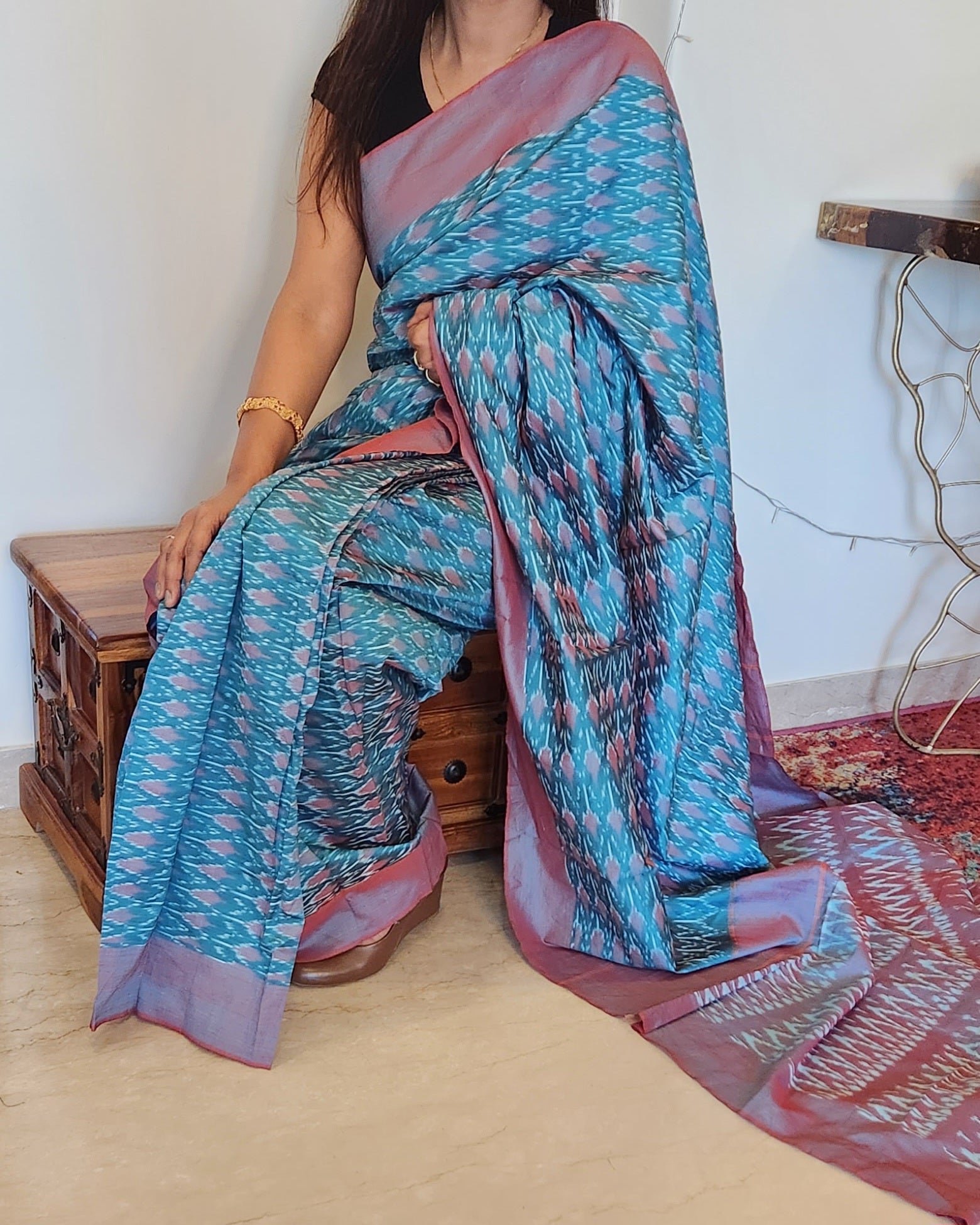 Under-a-Minute Saree (Blue)