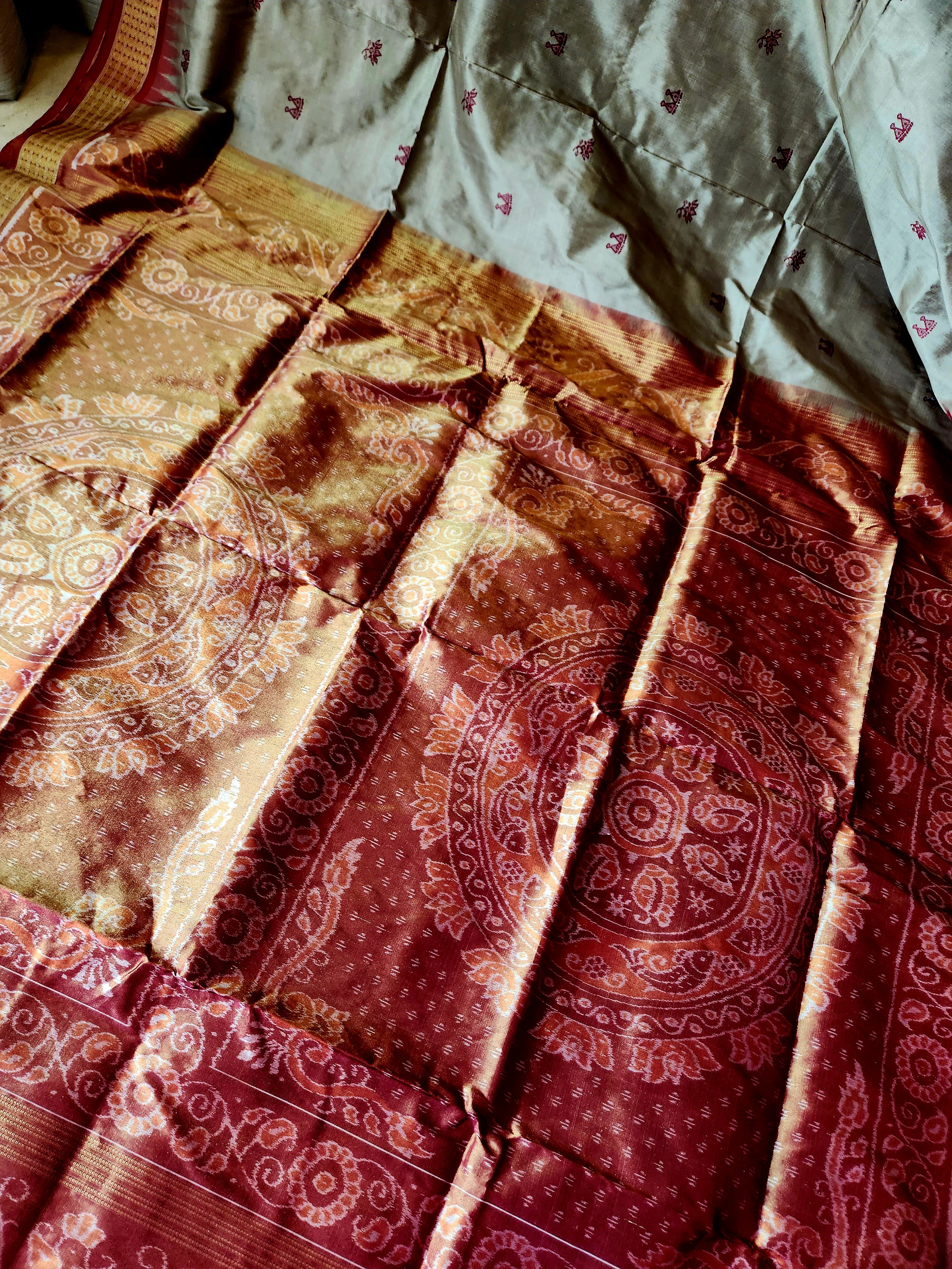 VISHAKA: Laxmi_Paduka Half-Tissue Silk Saree