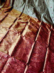 VISHAKA: Laxmi_Paduka Half-Tissue Silk Saree