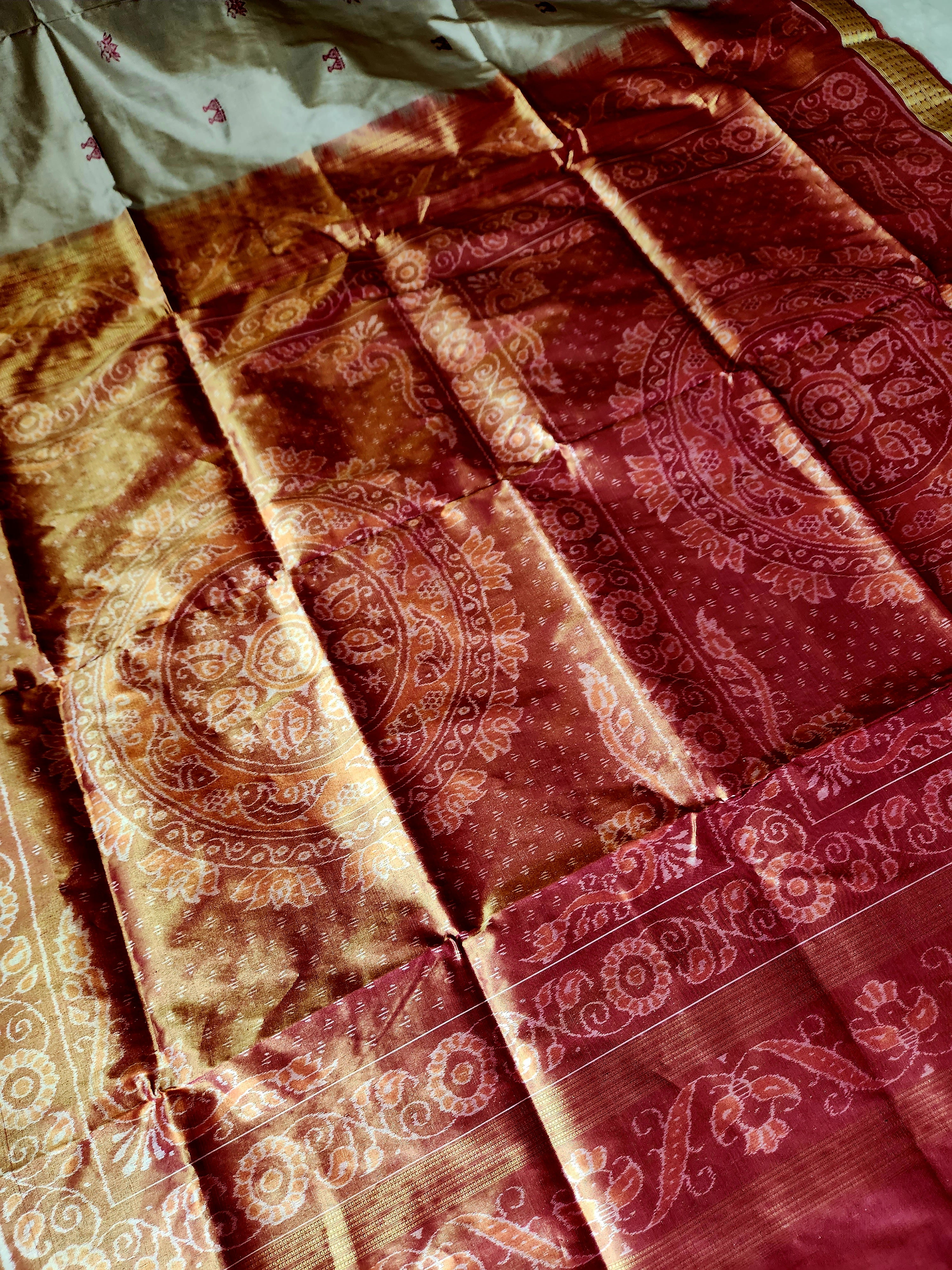 VISHAKA: Laxmi_Paduka Half-Tissue Silk Saree
