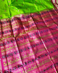 PADANKITA - Laxmi-Paduka motif Bomkai Silk saree