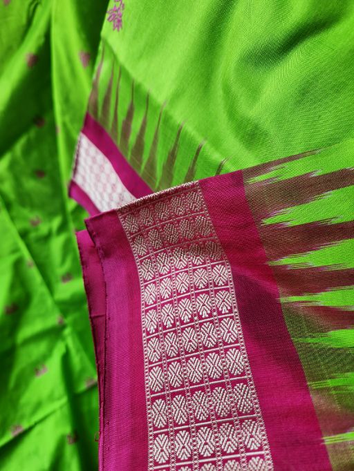 PADANKITA - Laxmi-Paduka motif Bomkai Silk saree