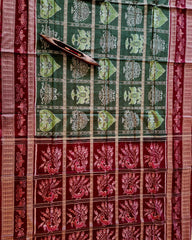 UTKRSHT: Exclusive Sambalpuri Cotton Saree (Green)