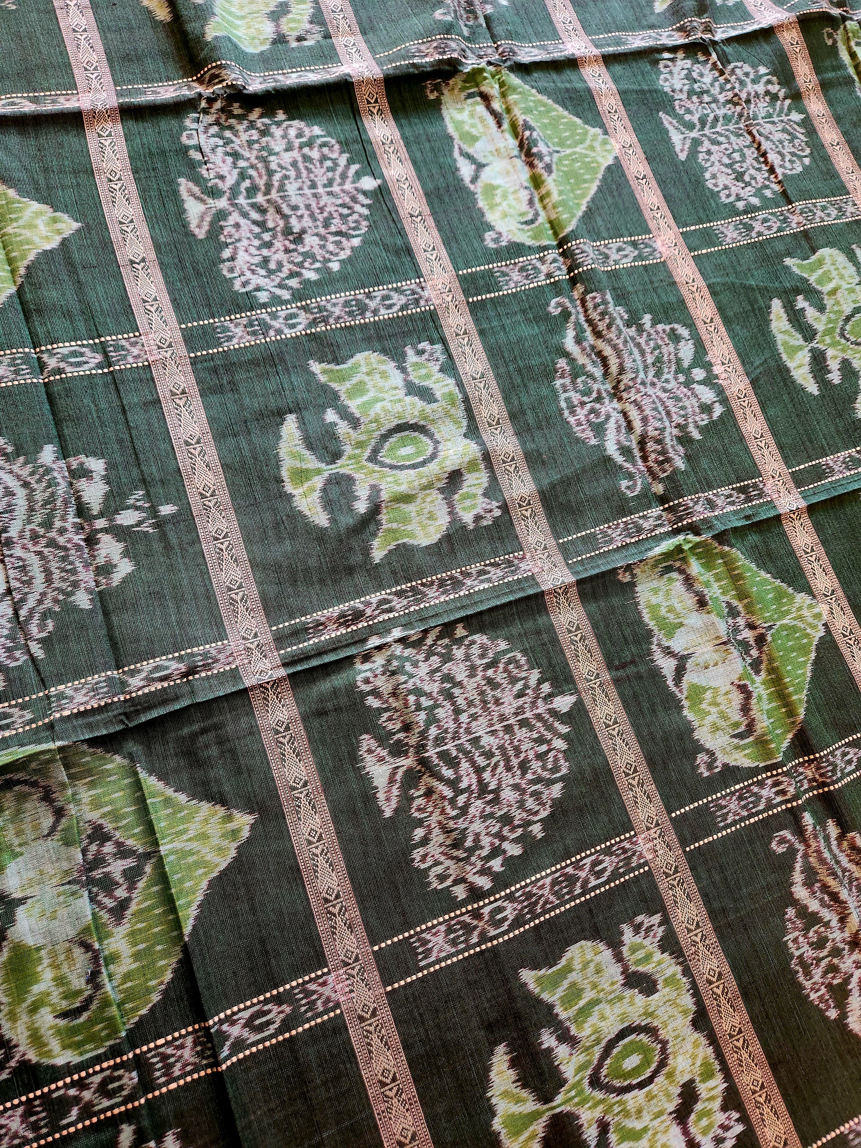 UTKRSHT: Exclusive Sambalpuri Cotton Saree (Green)