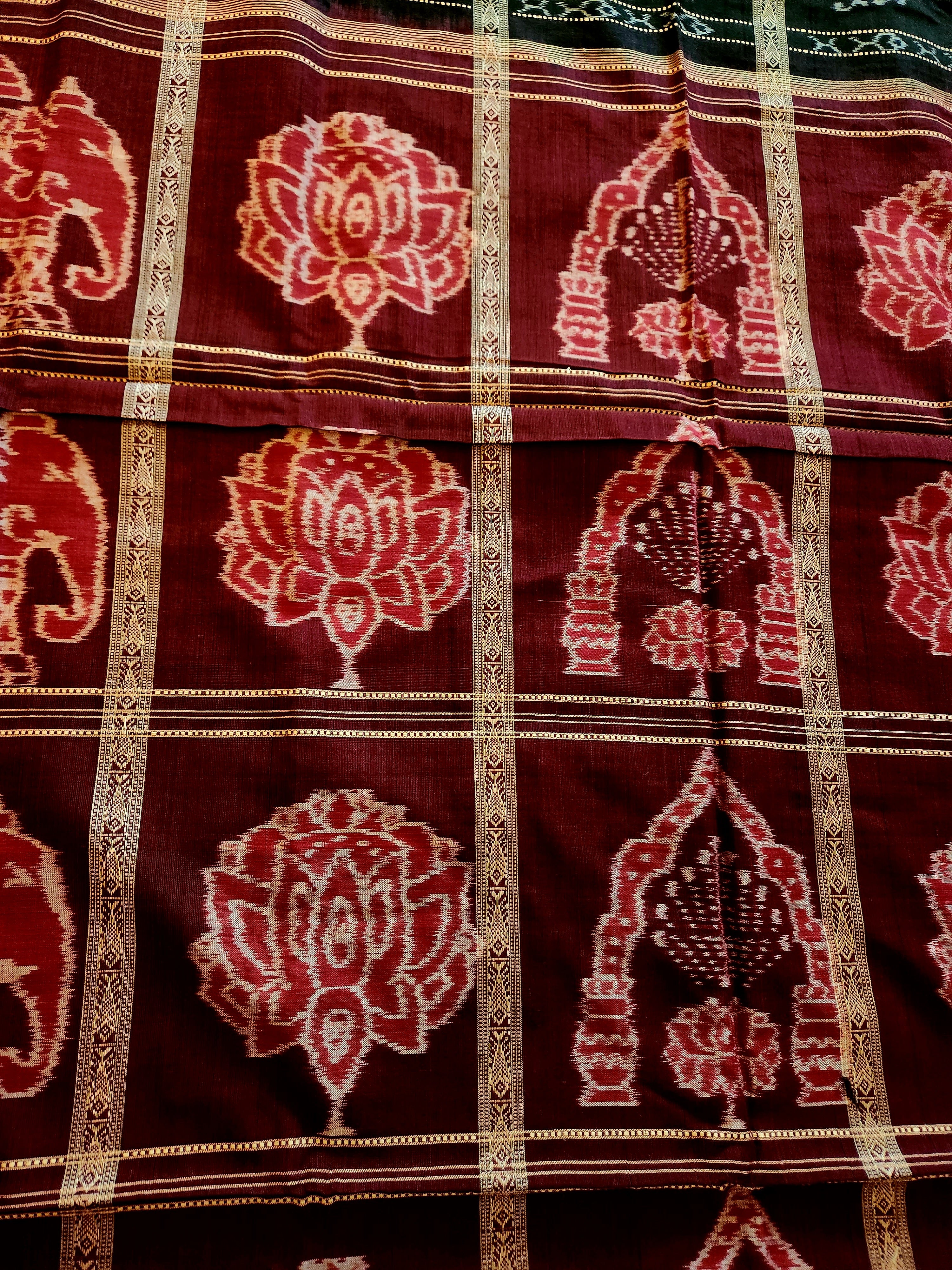 UTKRSHT: Exclusive Sambalpuri Cotton Saree (Black-Blue)