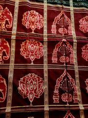 UTKRSHT: Exclusive Sambalpuri Cotton Saree (Black-Blue)