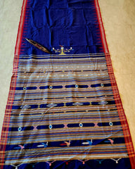 GANJAM BOMKAI Cotton Saree - Blue