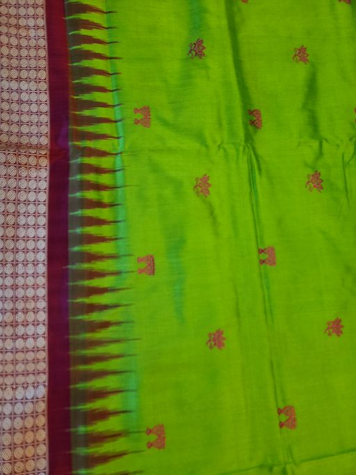 PADANKITA - Laxmi-Paduka motif Bomkai Silk saree