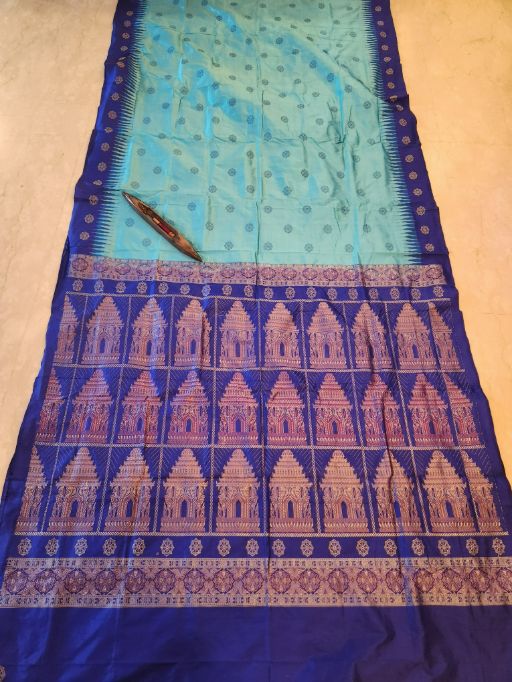 KONARK CHAKRA - Chakra Temple inspired Bomkai Silk