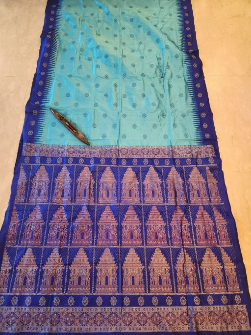 KONARK CHAKRA - Chakra Temple inspired Bomkai Silk