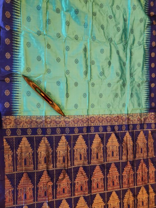 KONARK CHAKRA - Chakra Temple inspired Bomkai Silk