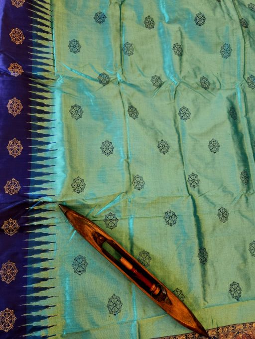 KONARK CHAKRA - Chakra Temple inspired Bomkai Silk