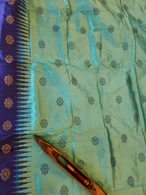 KONARK CHAKRA - Chakra Temple inspired Bomkai Silk