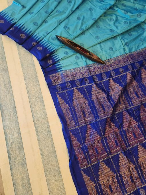 KONARK CHAKRA - Chakra Temple inspired Bomkai Silk