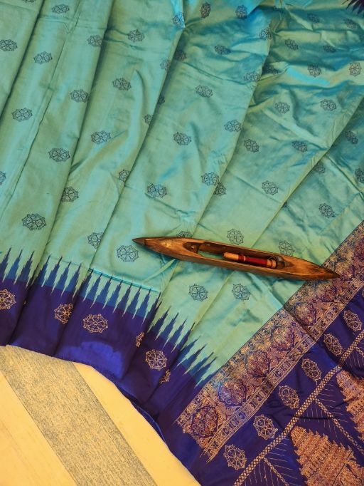 KONARK CHAKRA - Chakra Temple inspired Bomkai Silk