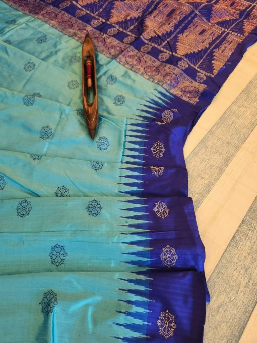 KONARK CHAKRA - Chakra Temple inspired Bomkai Silk