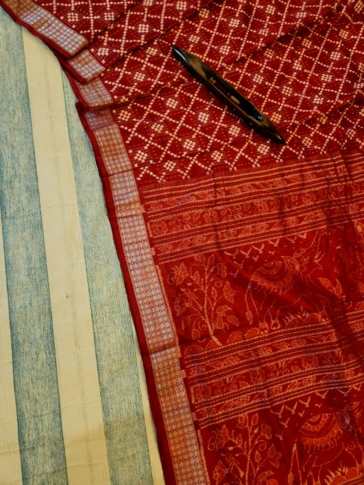 VITHIKA: Handwoven Sambalpuri Silk Saree