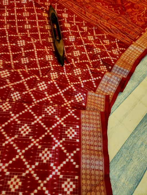 VITHIKA: Handwoven Sambalpuri Silk Saree