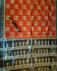 SAURIKA: Saura art inspired Pure Silk Saree