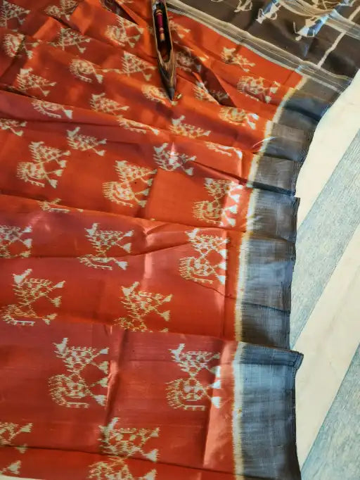 SAURIKA: Saura art inspired Pure Silk Saree