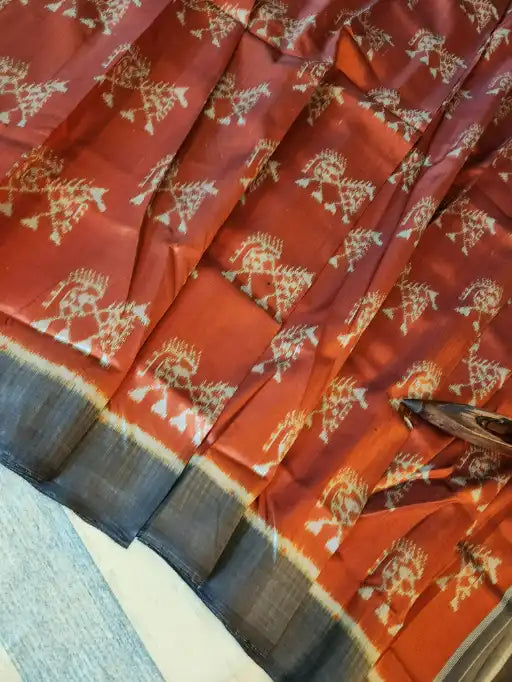 SAURIKA: Saura art inspired Pure Silk Saree