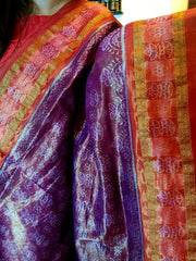 SHUBHAM: Handwoven Sambalpuri Tissue Silk saree