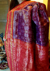 SHUBHAM: Handwoven Sambalpuri Tissue Silk saree