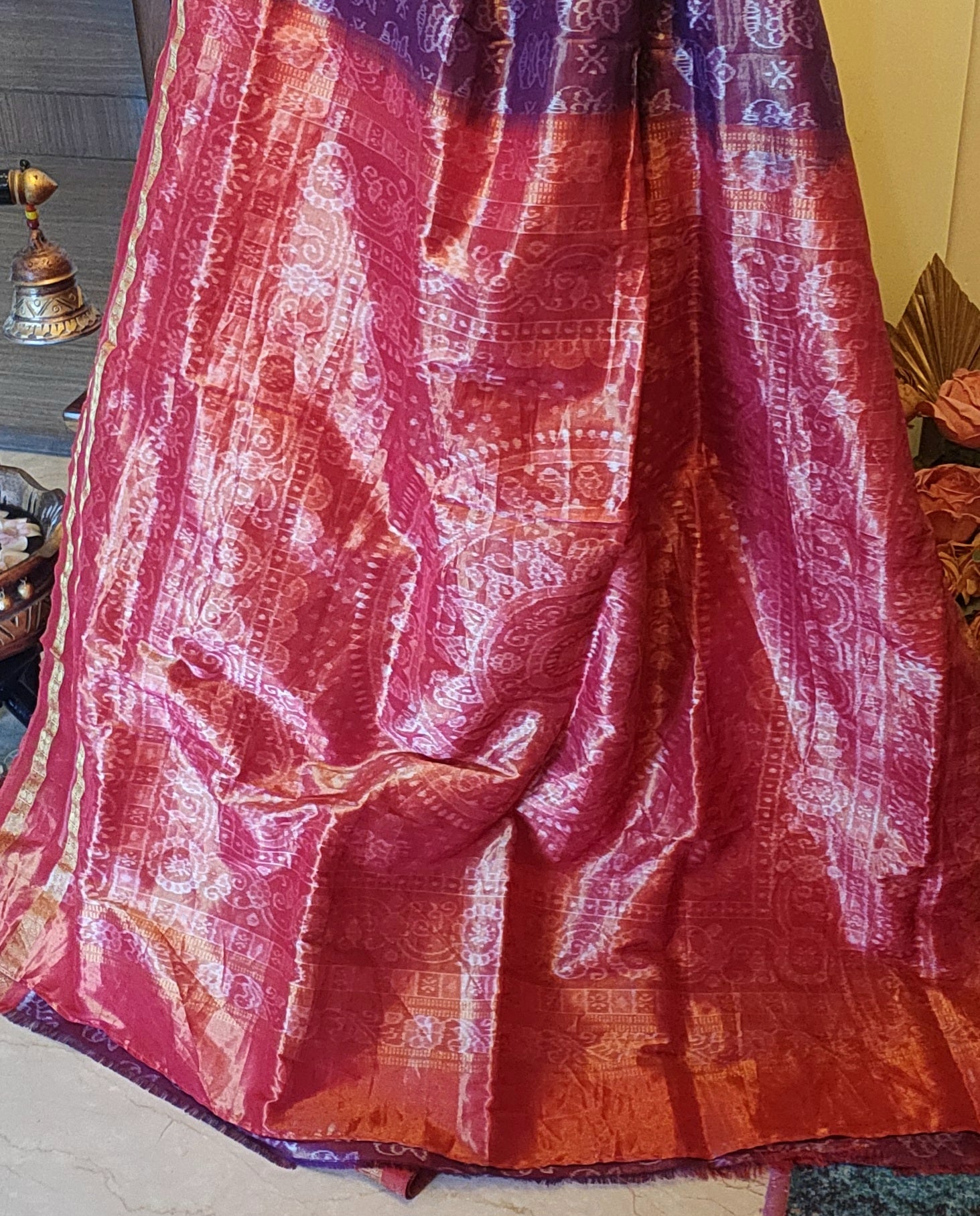 SHUBHAM: Handwoven Sambalpuri Tissue Silk saree