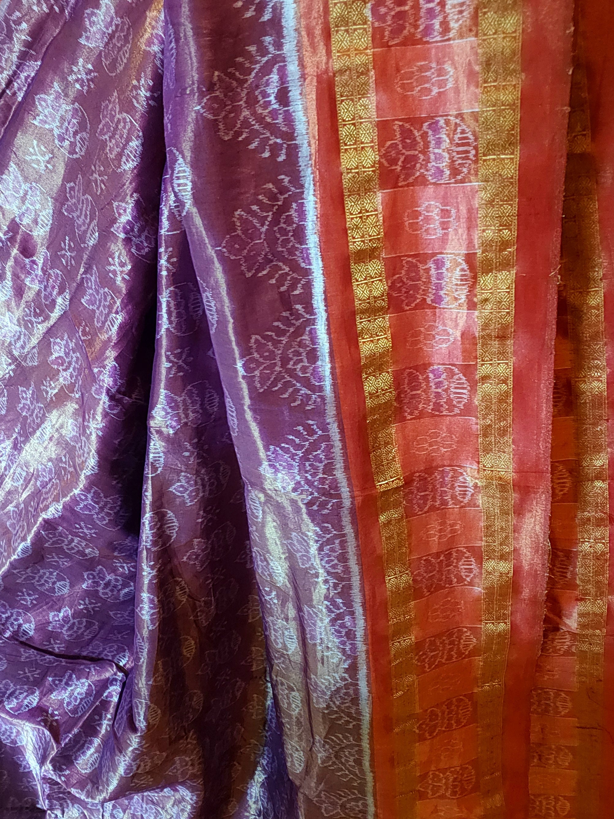 SHUBHAM: Handwoven Sambalpuri Tissue Silk saree