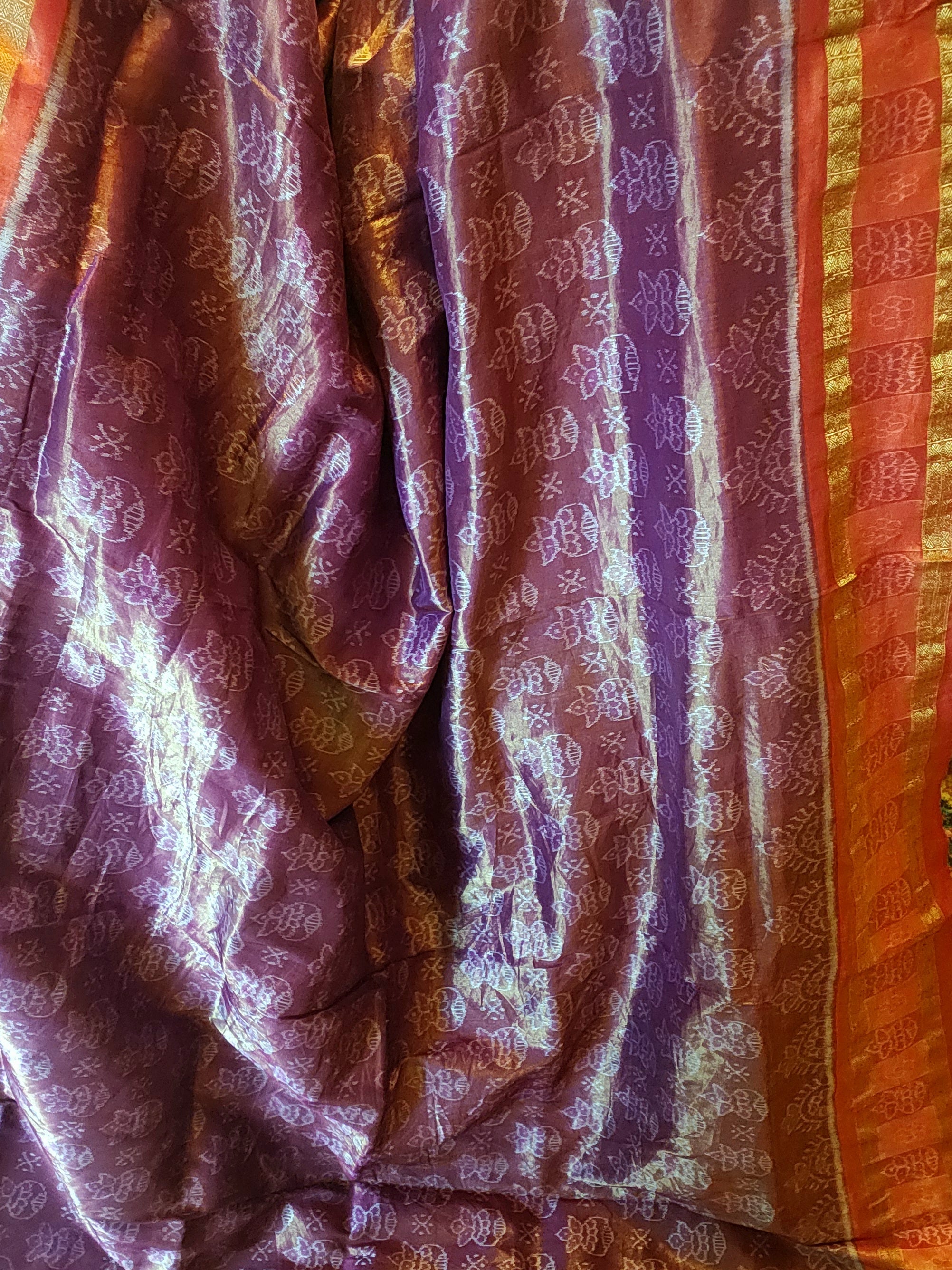 SHUBHAM: Handwoven Sambalpuri Tissue Silk saree