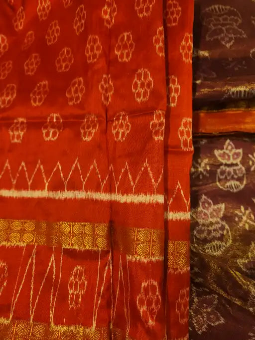 SHUBHAM: Handwoven Sambalpuri Tissue Silk saree