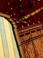PUNARBARA - Revival Berhampuri Silk Saree (Maroon)
