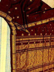 PUNARBARA - Revival Berhampuri Silk Saree (Maroon)