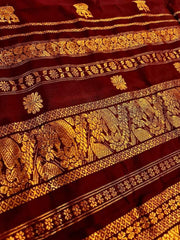 PUNARBARA - Revival Berhampuri Silk Saree (Maroon)