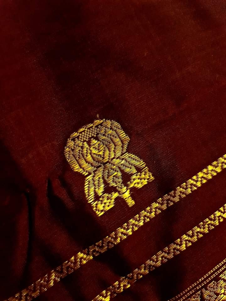 PUNARBARA - Revival Berhampuri Silk Saree (Maroon)
