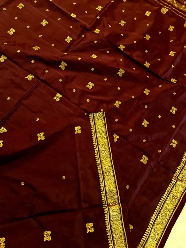 PUNARBARA - Revival Berhampuri Silk Saree (Maroon)