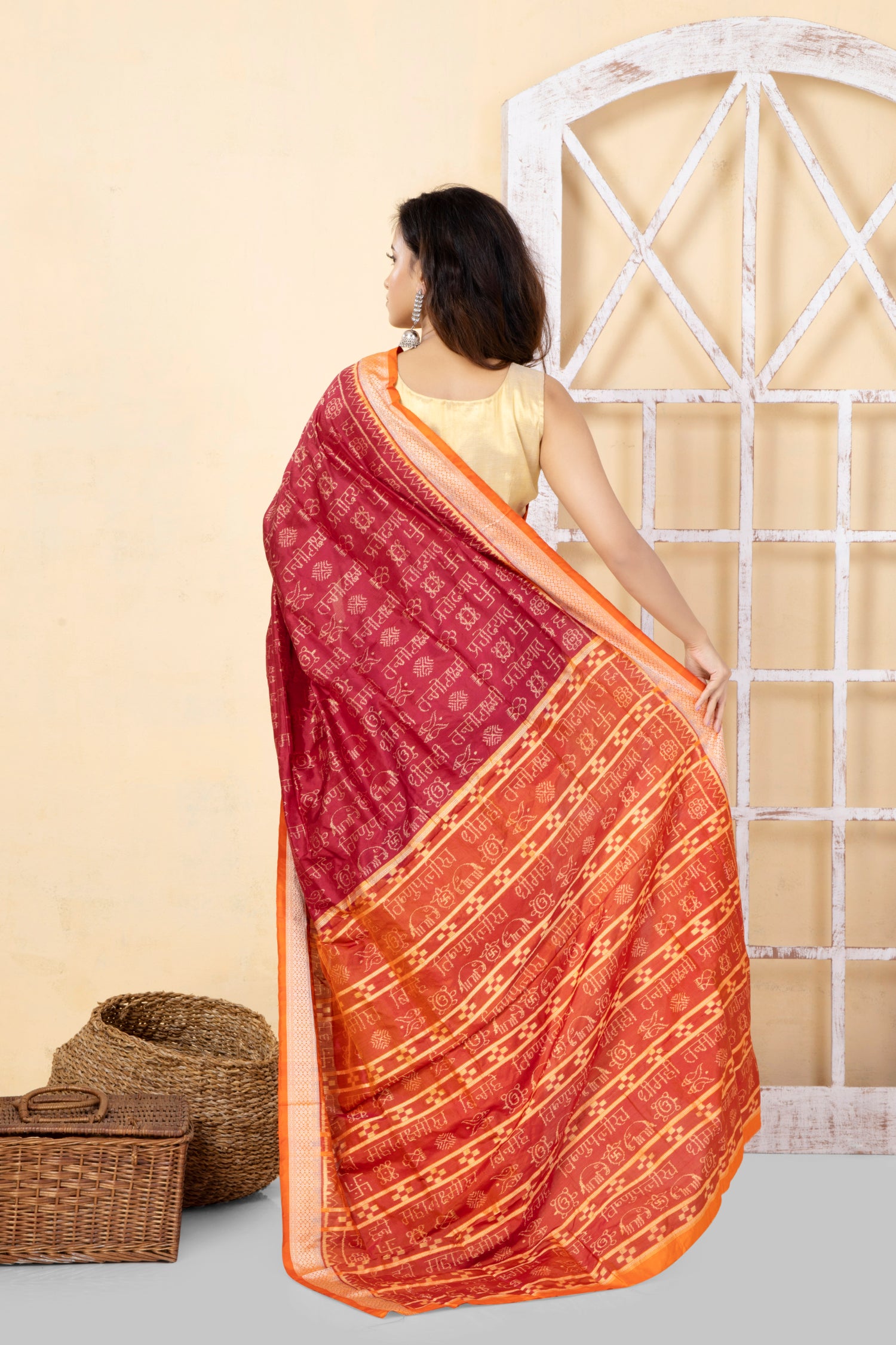 MAHALAXMI STROTRAM: Handwoven Exclusive Sambalpuri Silk saree