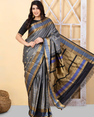 CHAKRA YALI - Handwoven Pure Kanjivaram Silk Saree