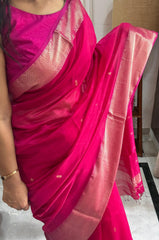 MANNAT: Maheshwari Saree (Magenta)