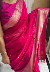 MANNAT: Maheshwari Saree (Magenta)