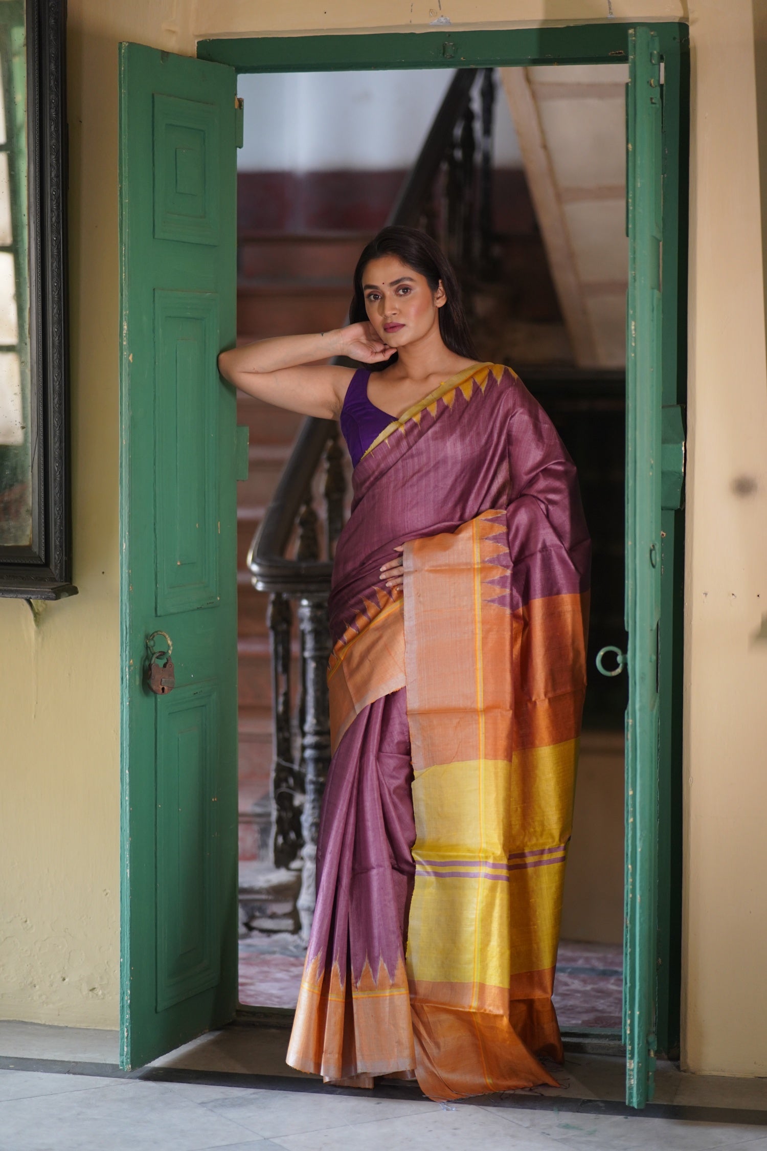 CHHAVI - Minimalistic Handwoven Tussar Saree