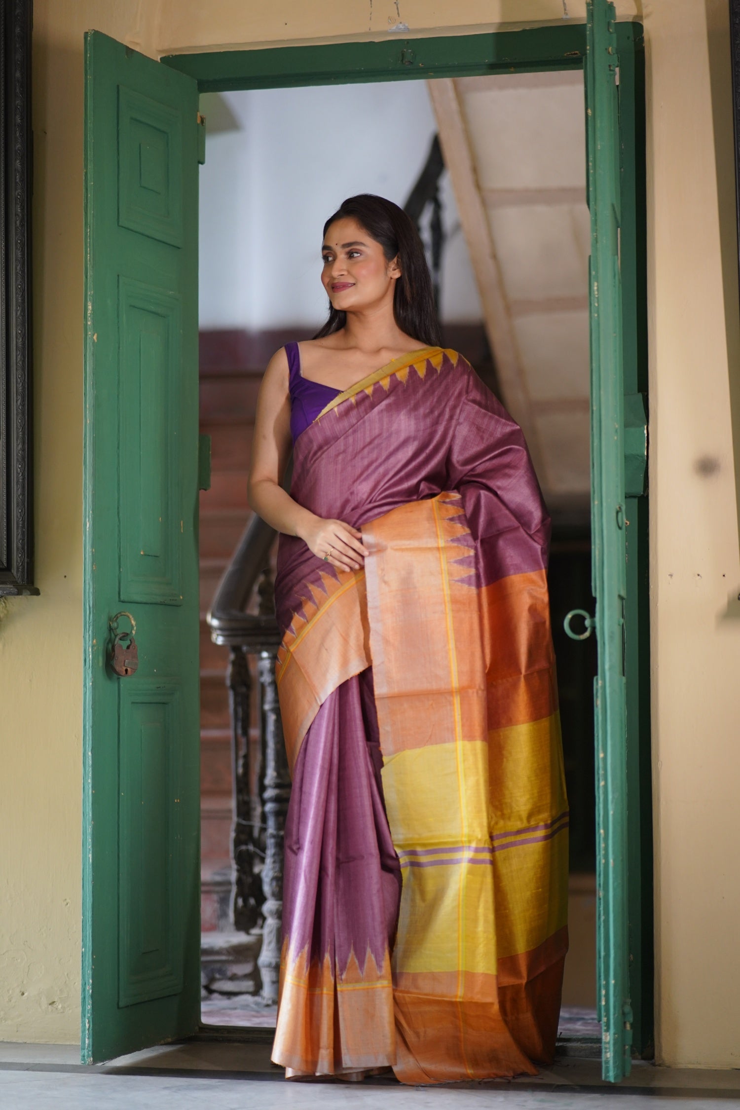 CHHAVI - Minimalistic Handwoven Tussar Saree
