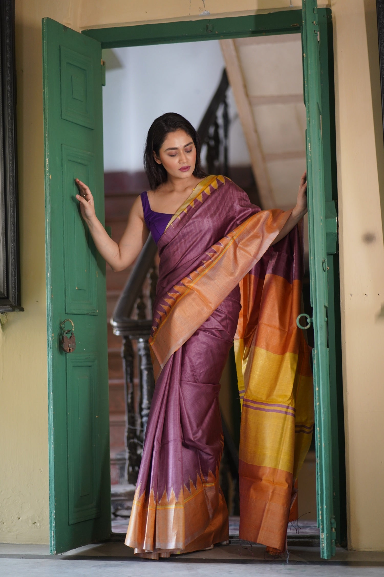 CHHAVI - Minimalistic Handwoven Tussar Saree