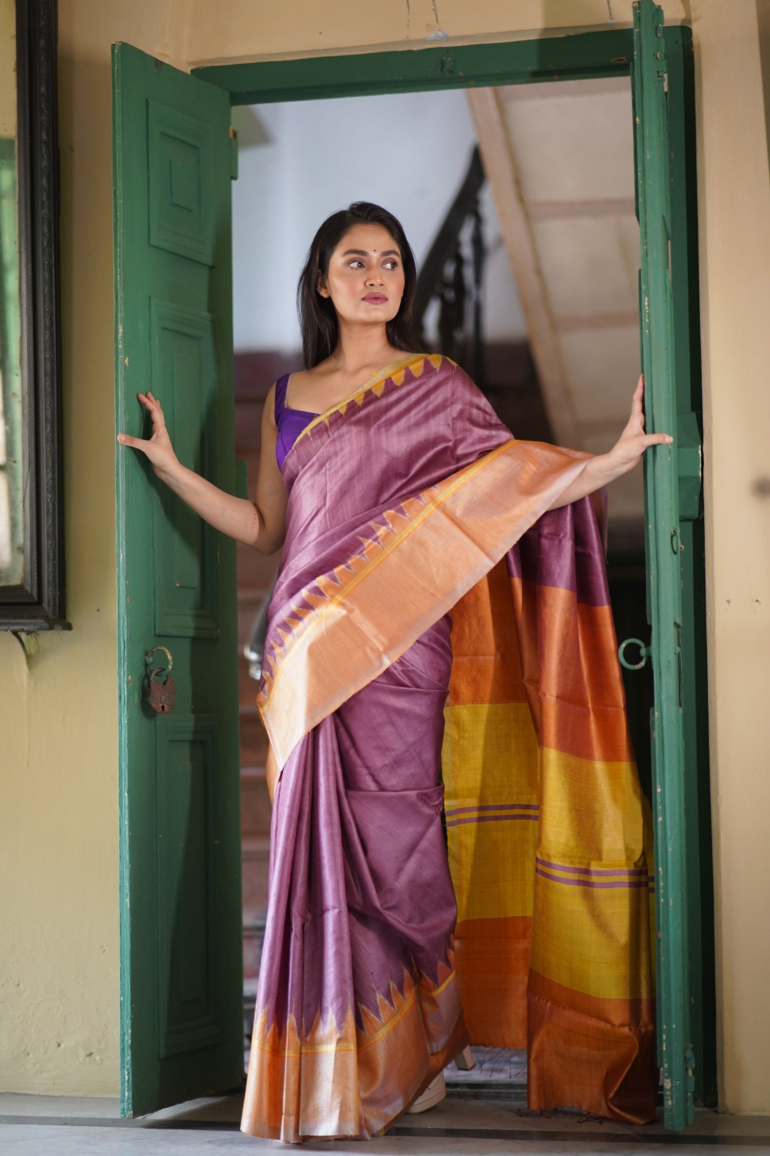 CHHAVI - Minimalistic Handwoven Tussar Saree
