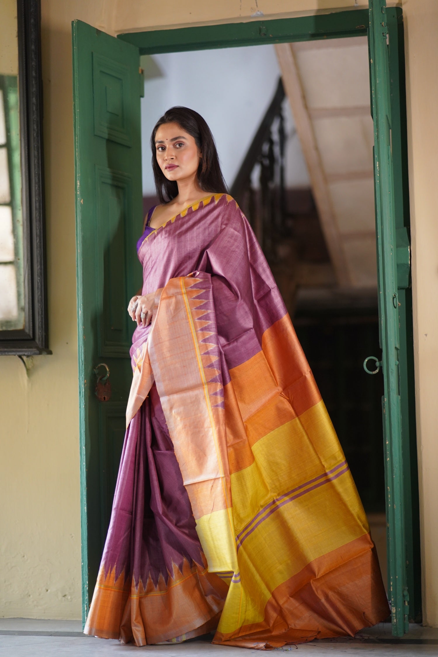 CHHAVI - Minimalistic Handwoven Tussar Saree