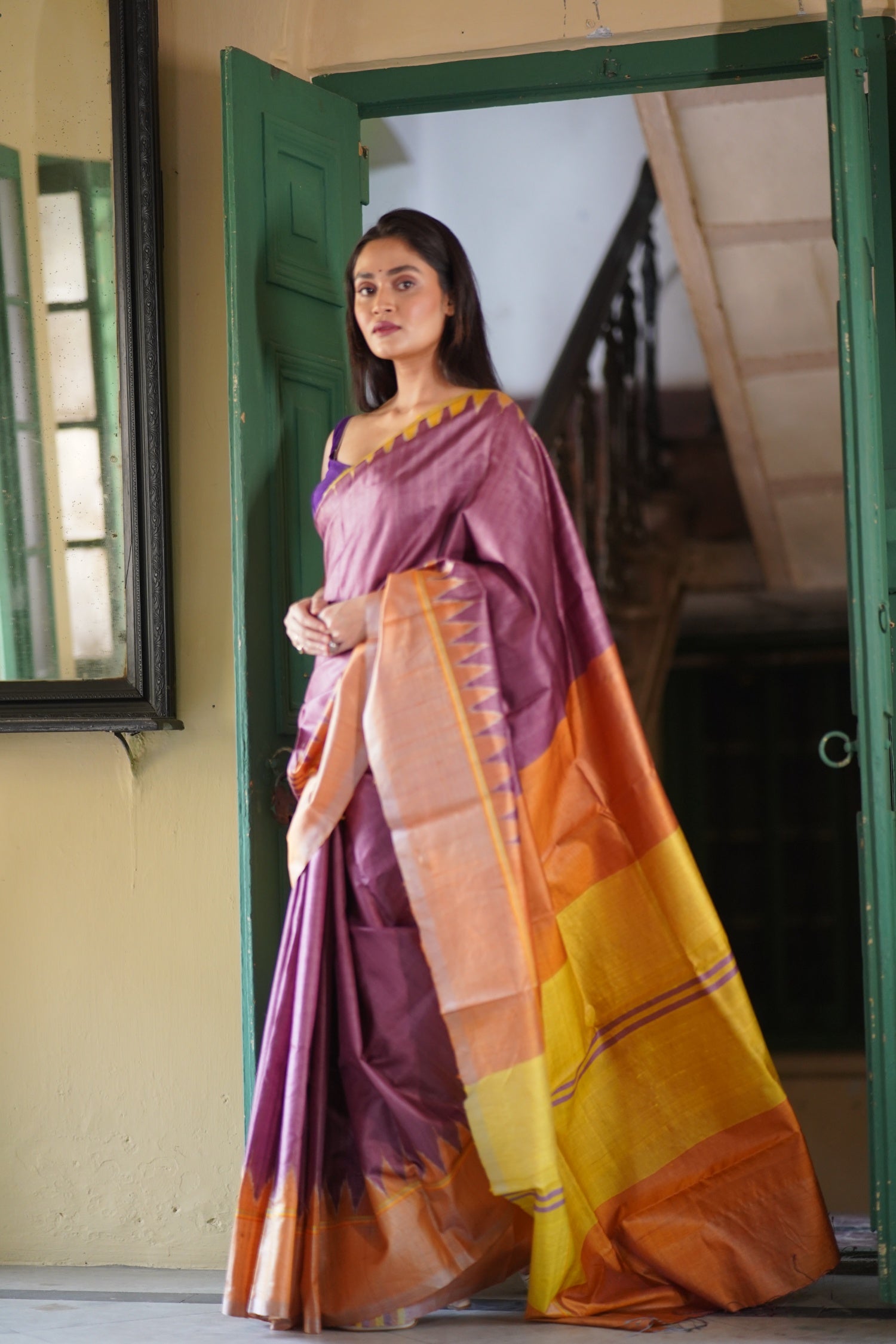 CHHAVI - Minimalistic Handwoven Tussar Saree
