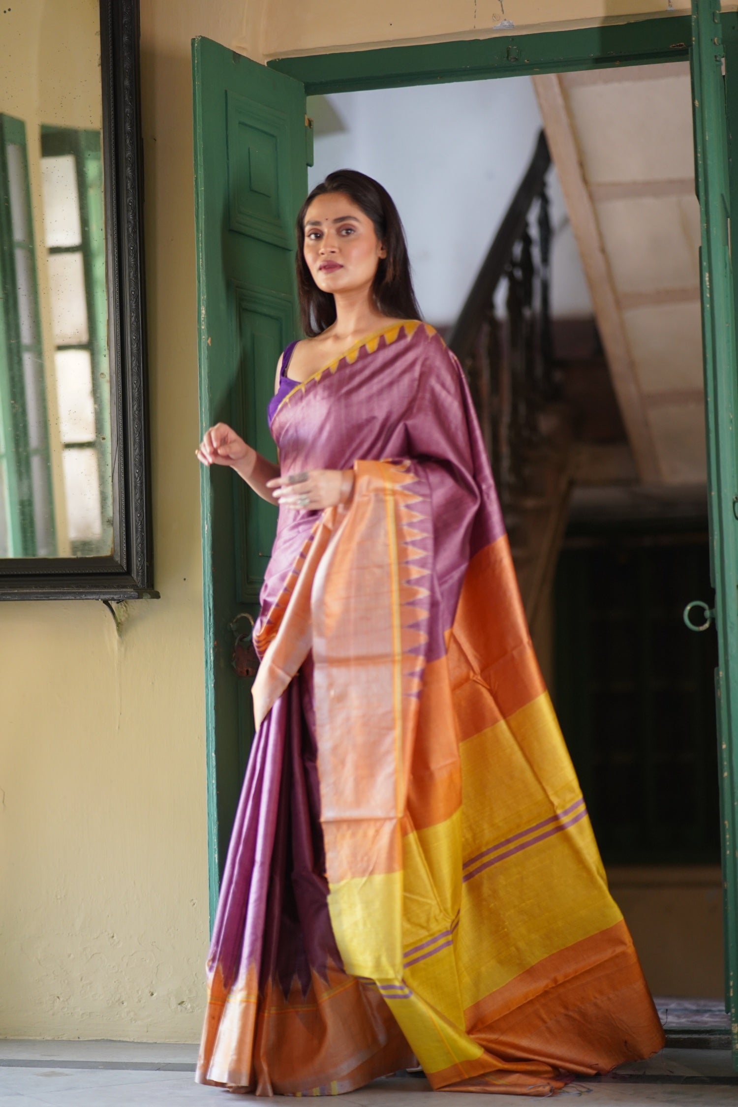 CHHAVI - Minimalistic Handwoven Tussar Saree